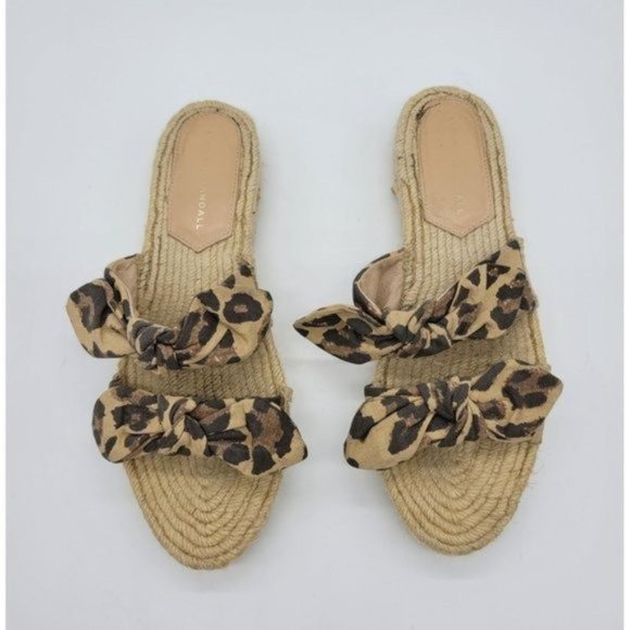Loeffler Randall Shoes - Loeffler Randall Leopard bow tie strappy espadrille sandals Size 10